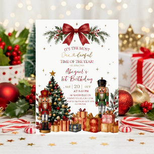 Convite de Aniversário de Natal Quebra-Nozes H