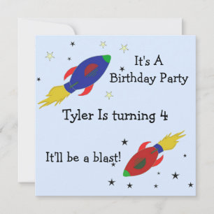 Convite de Aniversário de Nave Espacial