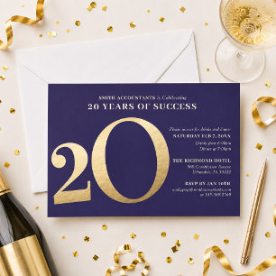 Convite de Aniversário de Negócios do 20