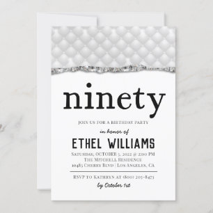 Convite de Aniversário de Ninety Diamond