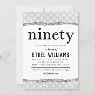 Convite de Aniversário de Ninety Diamond