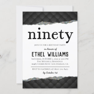 Convite de Aniversário de Ninety Diamond