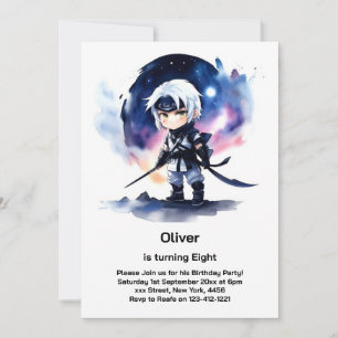 Convite de aniversário de Ninja