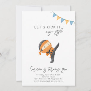 Convite de aniversário de Ninja   Convite de festa