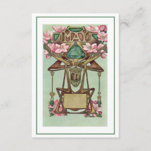 Convite de aniversário de Nouveau May Gemini zodi