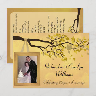 Convite de Aniversário de Ouro de 50 anos para Cas