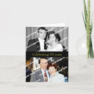 Convite de Aniversário de Ouro de Bodas de Passado