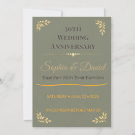 Convite de Aniversário de Ouro | Design de Amor El