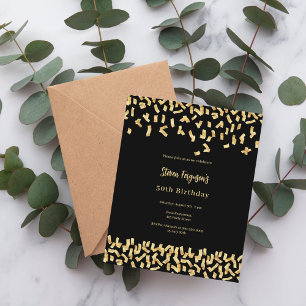 Convite de aniversário de ouro preto