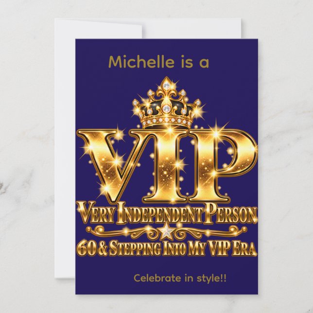 Convite de Aniversário de Ouro VIP Marco (Frente)