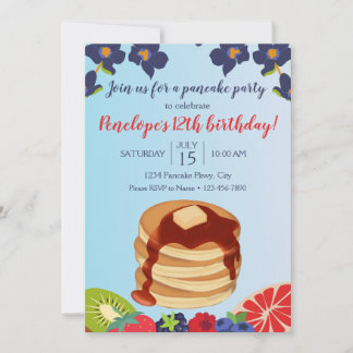 Convite de aniversário de Pancake