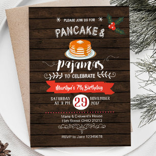 Convite de Aniversário de Pancake e Pijama Russos