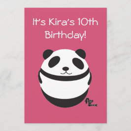 Convite de aniversário de Panda