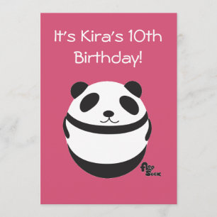 Convite de aniversário de Panda