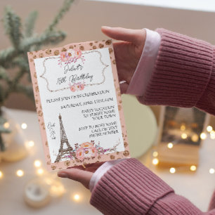 Convite de aniversário de Paris