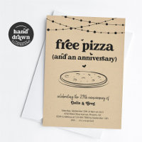 Convite de Aniversário de Paródia de Pizza Grátis 