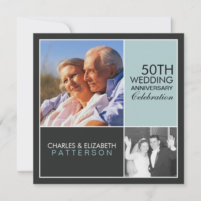 Convite de Aniversário de Partido de Bloco Moderno (Frente)