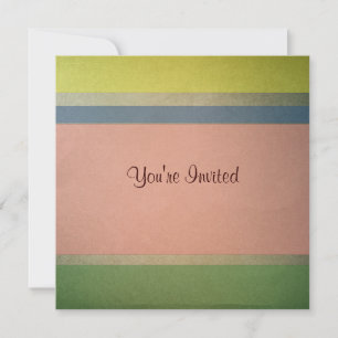 Convite de Aniversário de Pastel Stripe