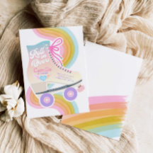 Convite de aniversário de patinação do cilindro