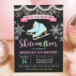 Convite de Aniversário de Patinação no Gelo