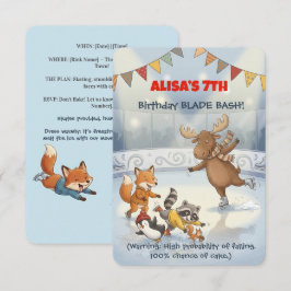 Convite de Aniversário de Patinação no Gelo Winter
