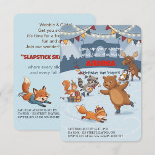 Convite de Aniversário de Patinação no Gelo Winter