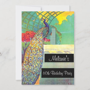 Convite de aniversário de Peacock