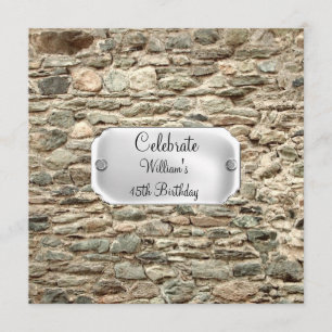 Convite de aniversário de pedra