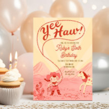 Convite de Aniversário de Pequena Vaqueira