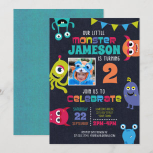 Convite de aniversário de Pequenos Monstros