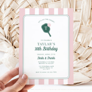 Convite de Aniversário de Pickleball Personalizado