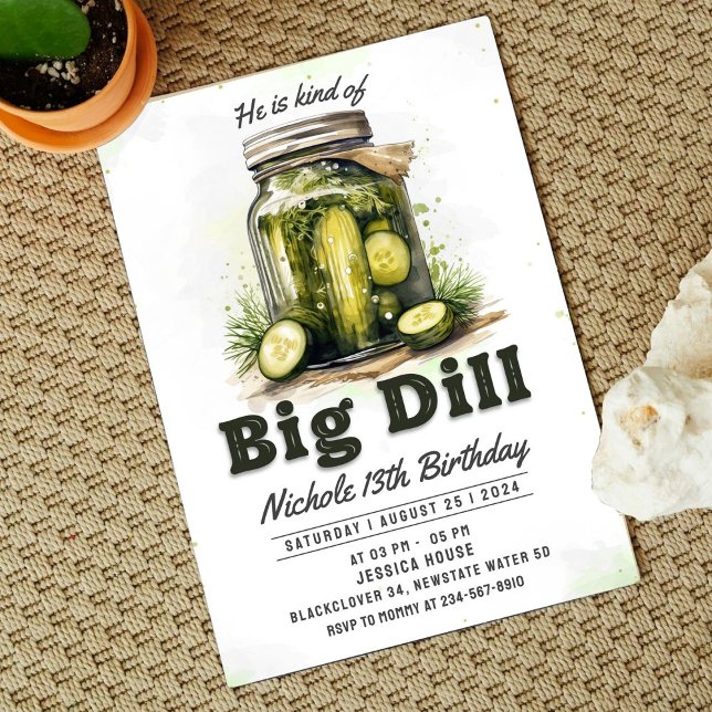 Convite de Aniversário de Pickles e Jar (Pickles and Jar Birthday Invitation Party)