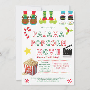 Convite de Aniversário de Pijamada para Crianças F