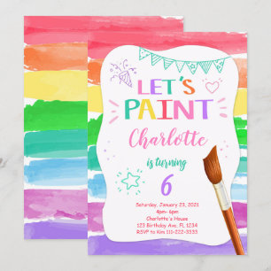 Convite de Aniversário de Pintura