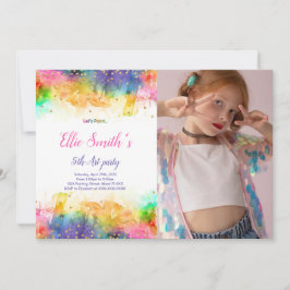 Convite de Aniversário de Pintura Editável