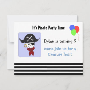 Convite de Aniversário de Pirata Legal