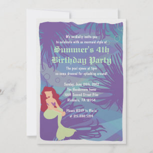 Convite de aniversário de Piscina de água da Ser