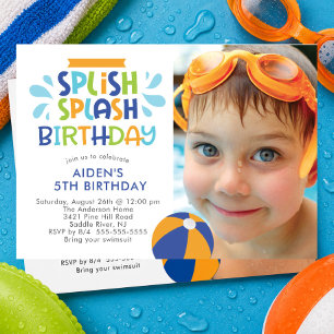 Convite de Aniversário de Piscina de Apresentaç