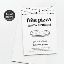 Convite de aniversário de pizza engraçado