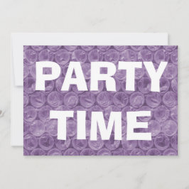 Convite de aniversário de plástico bolha roxa