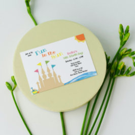 Convite de aniversário de praia