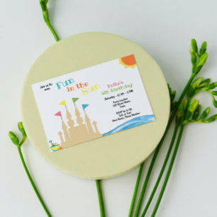 Convite de aniversário de praia