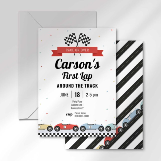Convite de Aniversário de Primeira Volta de Carro  (Criador carregado)