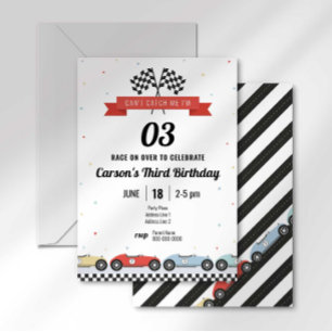 Convite de Aniversário de Primeira Volta de Carro