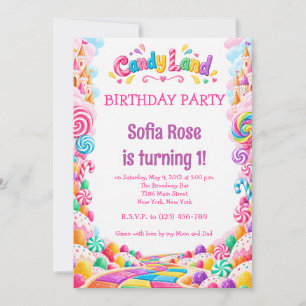 Convite de Aniversário de Primeiro Aniversário Can