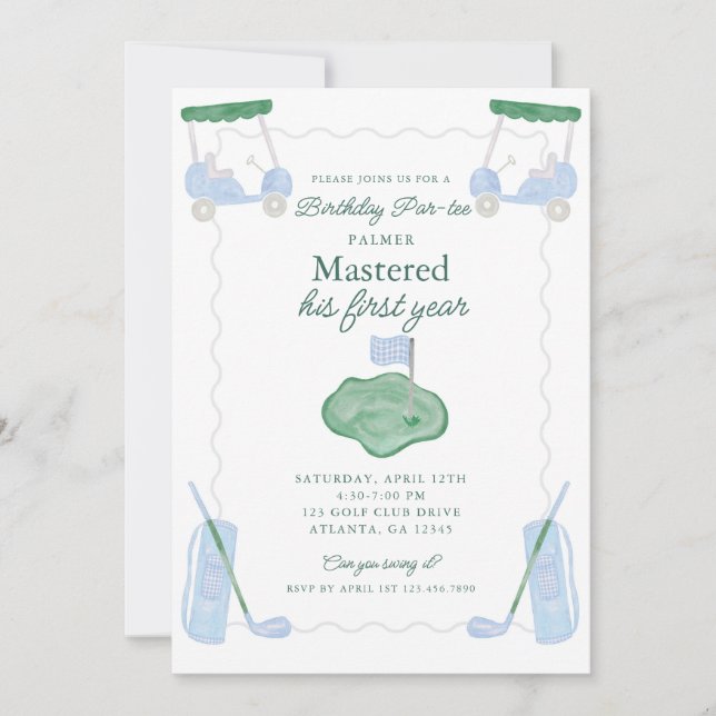 Convite de Aniversário de Primeiro Ano (Frente)