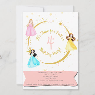 Convite de Aniversário de Princesa