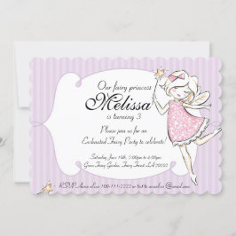 Convite de aniversário de Princesa Fada Encantada