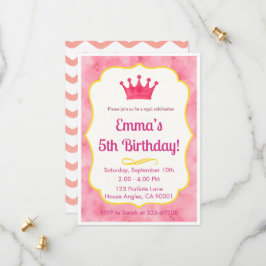 Convite de Aniversário de Princesa | Festa Real Ro