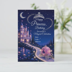 Convite de Aniversário de Princesa Parte do Cast